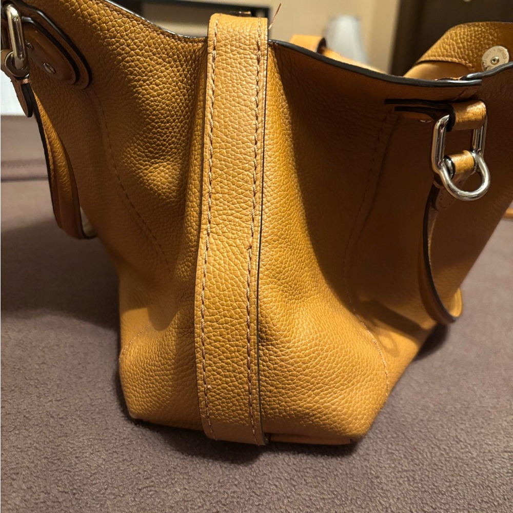 Coach Tan Edie Leather Shoulder Bag - Picture 9 of 10